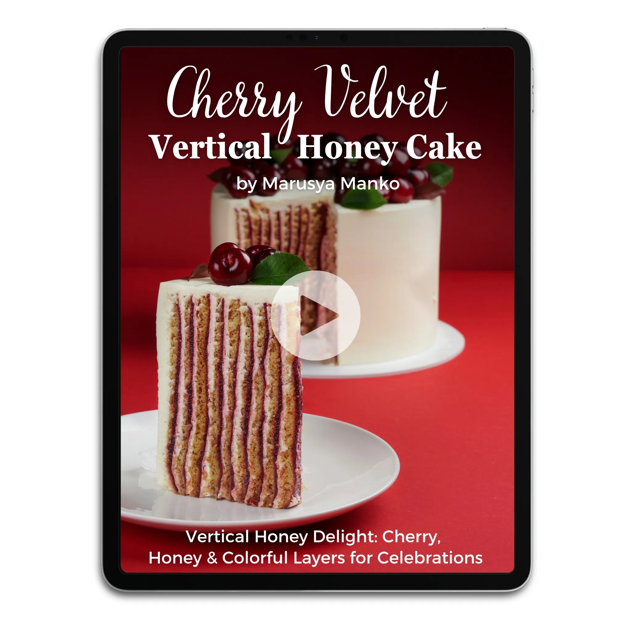 Cherry Velvet Vertical Honey Cake by Marusya Manko Video Class