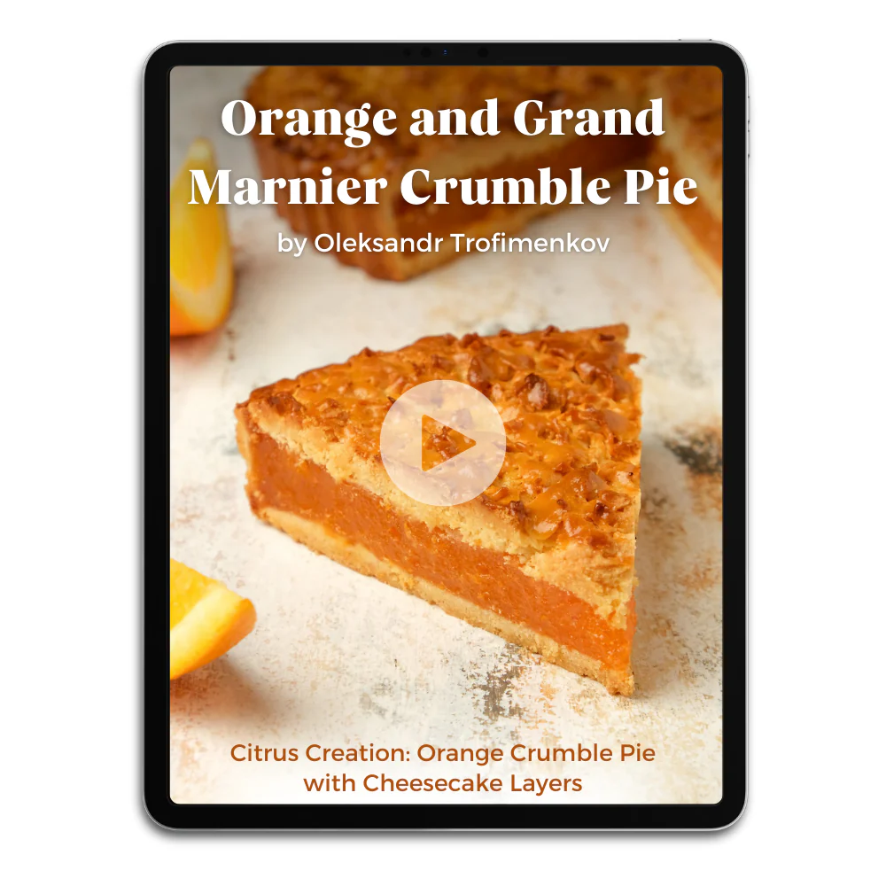 Orange and Grand Marnier Crumble Pie by Oleksandr Trofimenkov Video Class