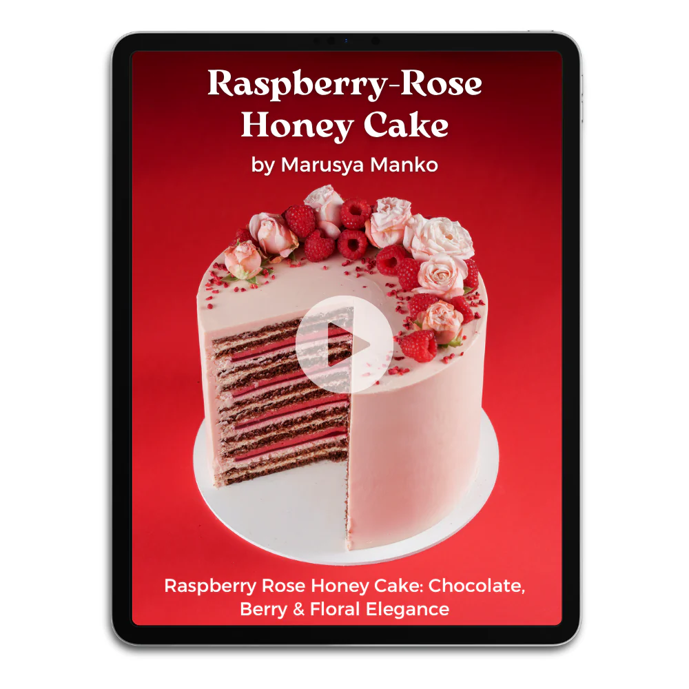 Raspberry-Rose Honey Cake by Marusya Manko Video Class
